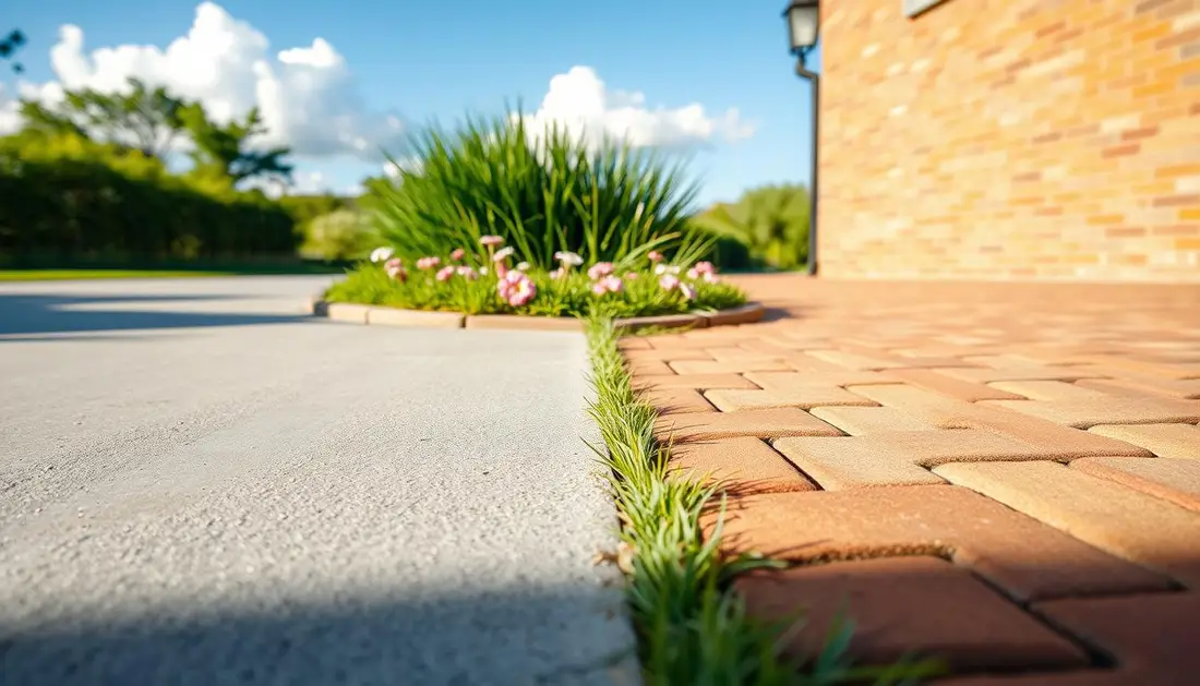 Concrete vs paving driveway