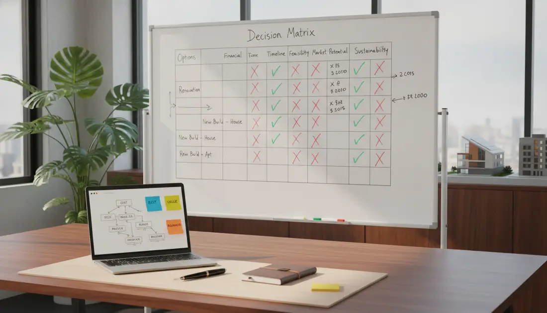 Decision matrix property — Renovation vs New Build Cost Comparison