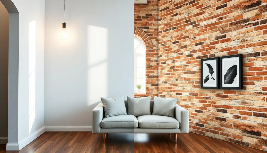 Drywall vs brick interior
