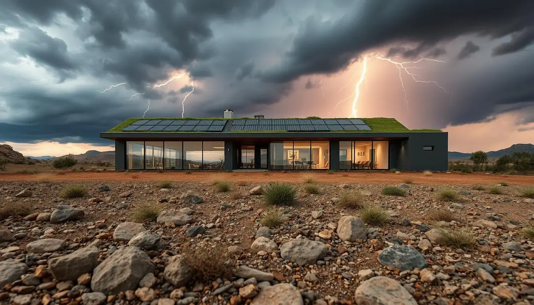 Heat and storm adaptation for house