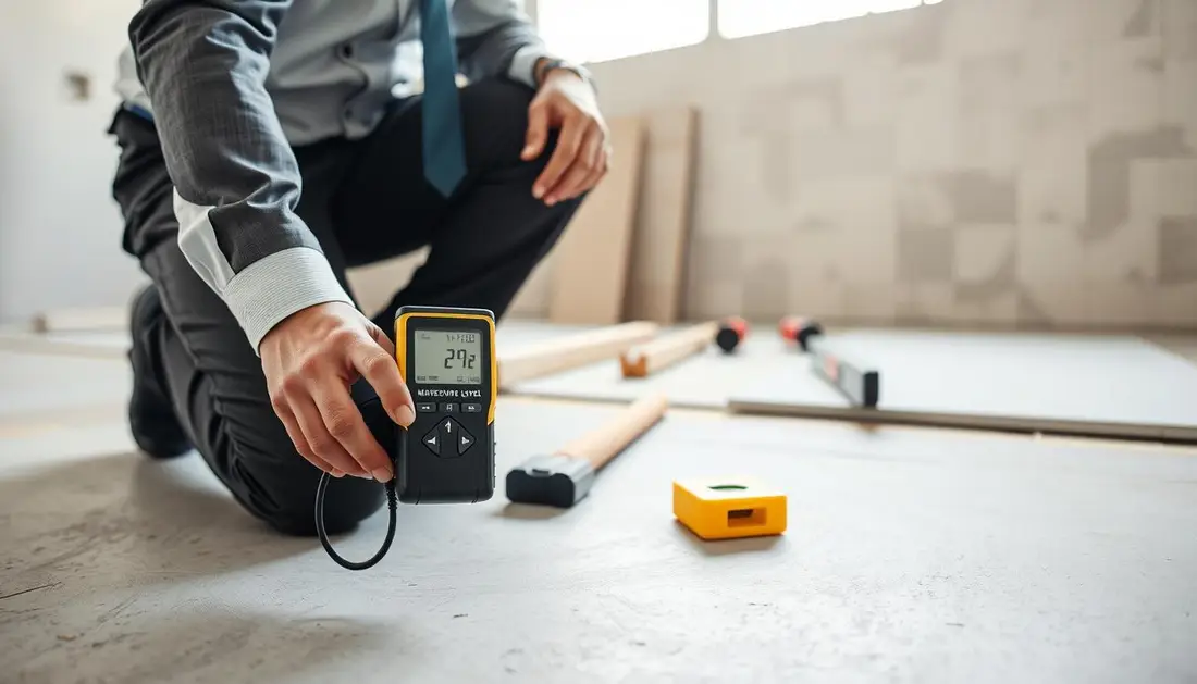 Moisture testing — Screeds and Surface Prep Before Tiling