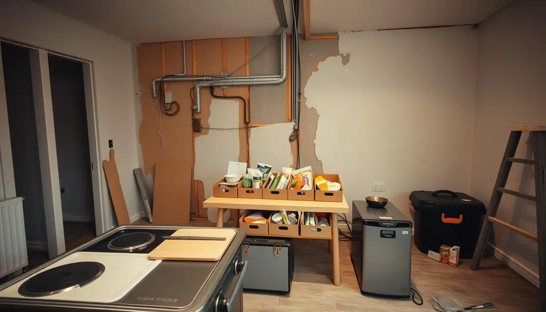 Temporary kitchen setup — Kitchen Renovation Order of Work