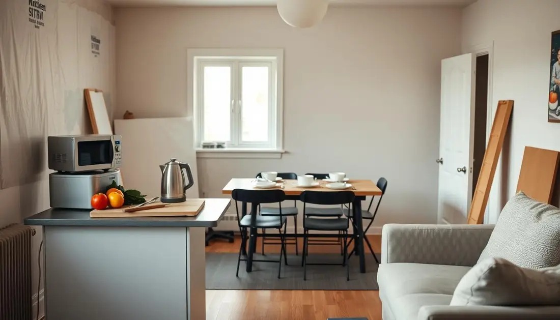 Temporary kitchen — Living at Home During a Renovation