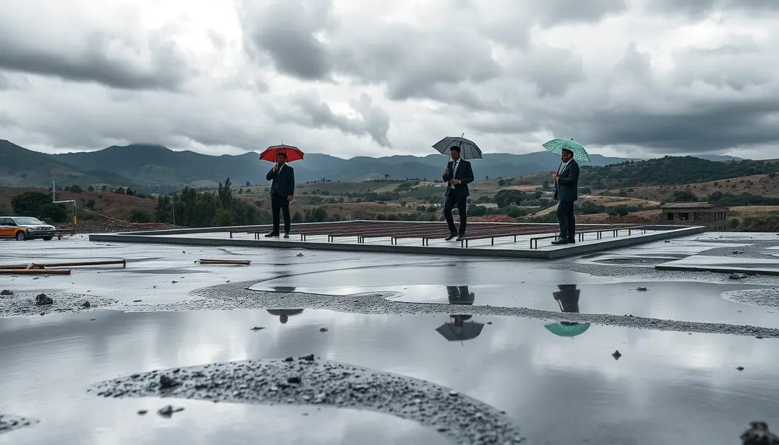 Weather conditions South Africa — Building in the Rain in South Africa